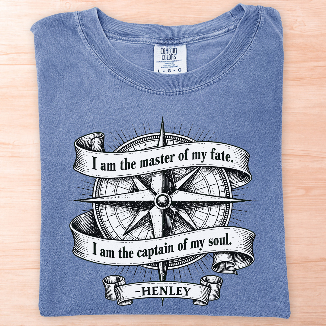 Henley I Am Master Of My Fate T-Shirt