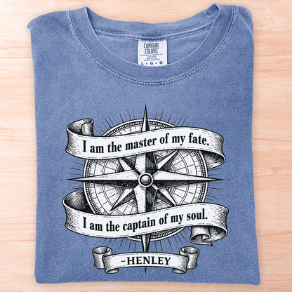 Henley I Am Master Of My Fate T-Shirt