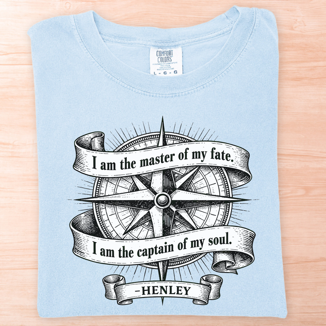 Henley I Am Master Of My Fate T-Shirt