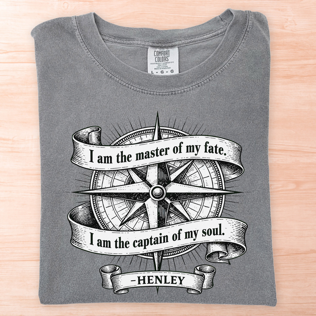 Henley I Am Master Of My Fate T-Shirt