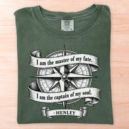 Henley I Am Master Of My Fate T-Shirt