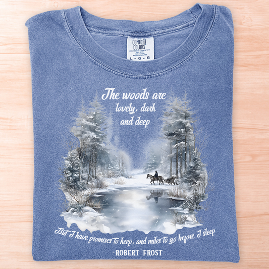Robert Frost Snowy Evening Horse T-Shirt
