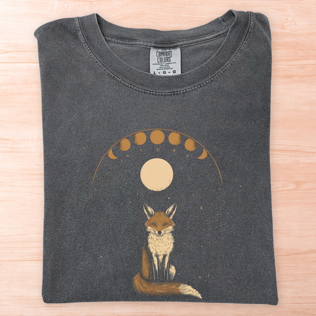 Fox Moon Phases T-Shirt