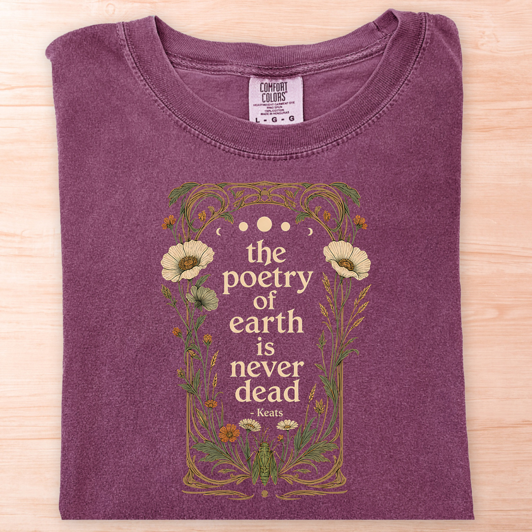Keats Grasshopper and Cricket Poetry T-Shirt