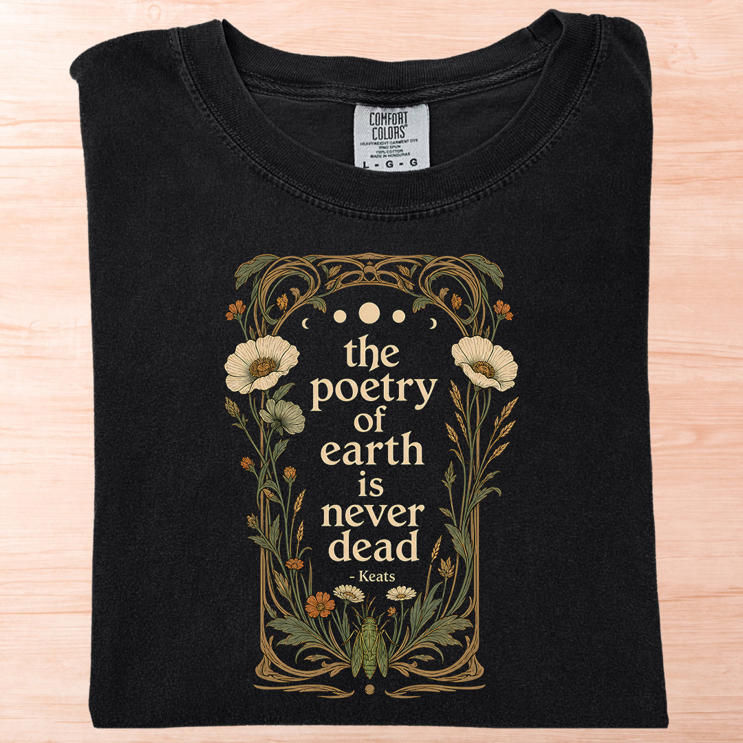 Keats Grasshopper and Cricket Poetry T-Shirt