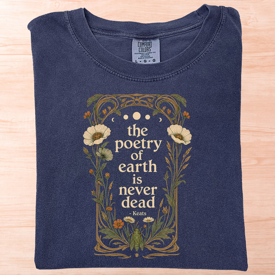 Keats Grasshopper and Cricket Poetry T-Shirt