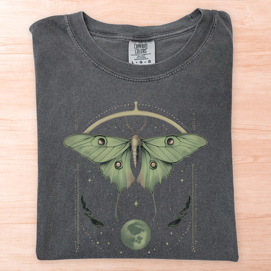 Luna Moth Geometric Moon T-Shirt