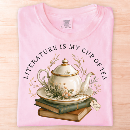 Literature Is My Cup of Tea T-Shirt
