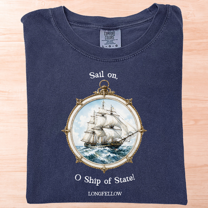 Longfellow Sail On Ship T-Shirt