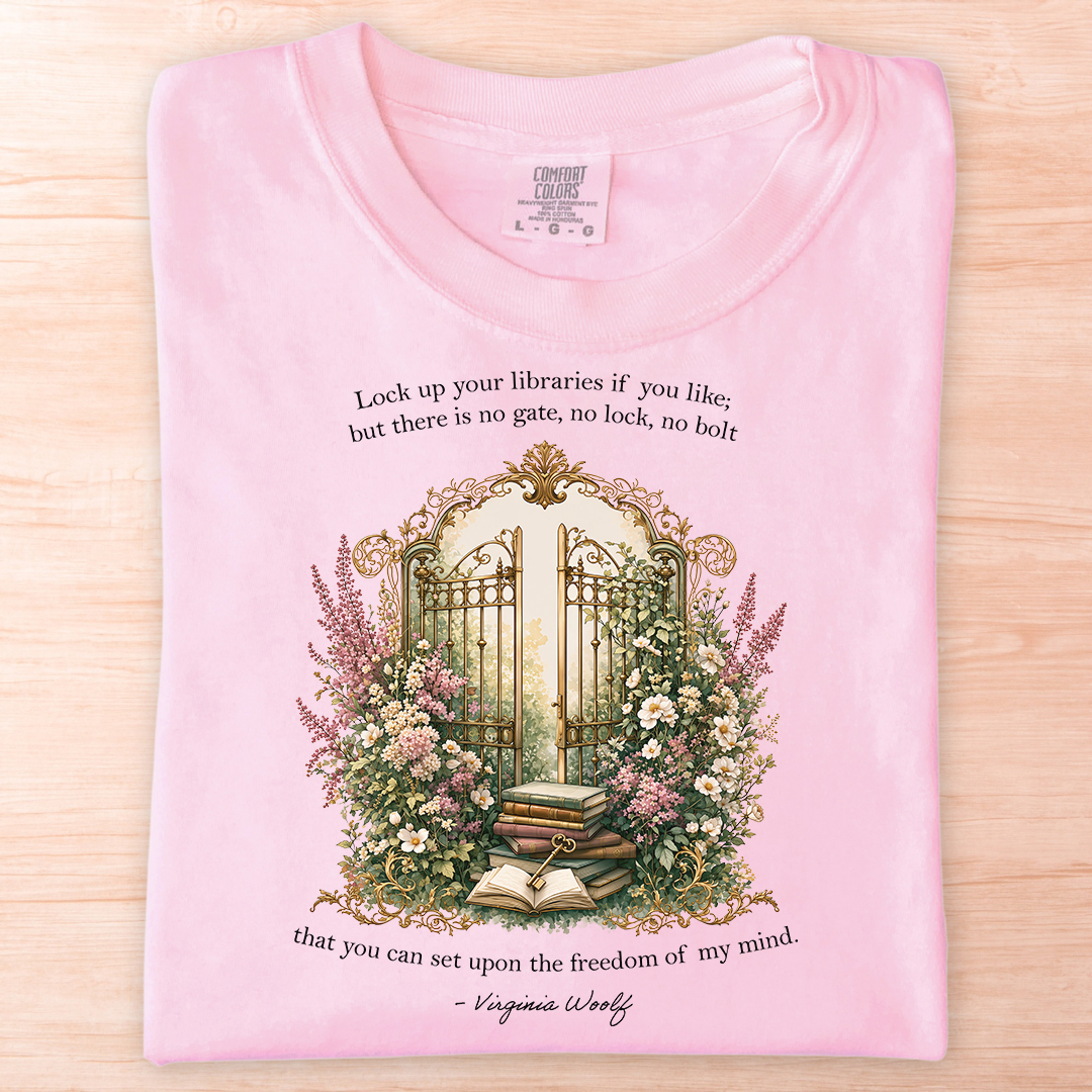 Virginia Woolf Lock Libraries T-Shirt