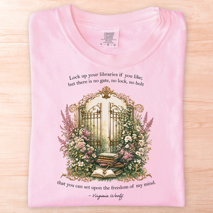 Virginia Woolf Lock Libraries T-Shirt