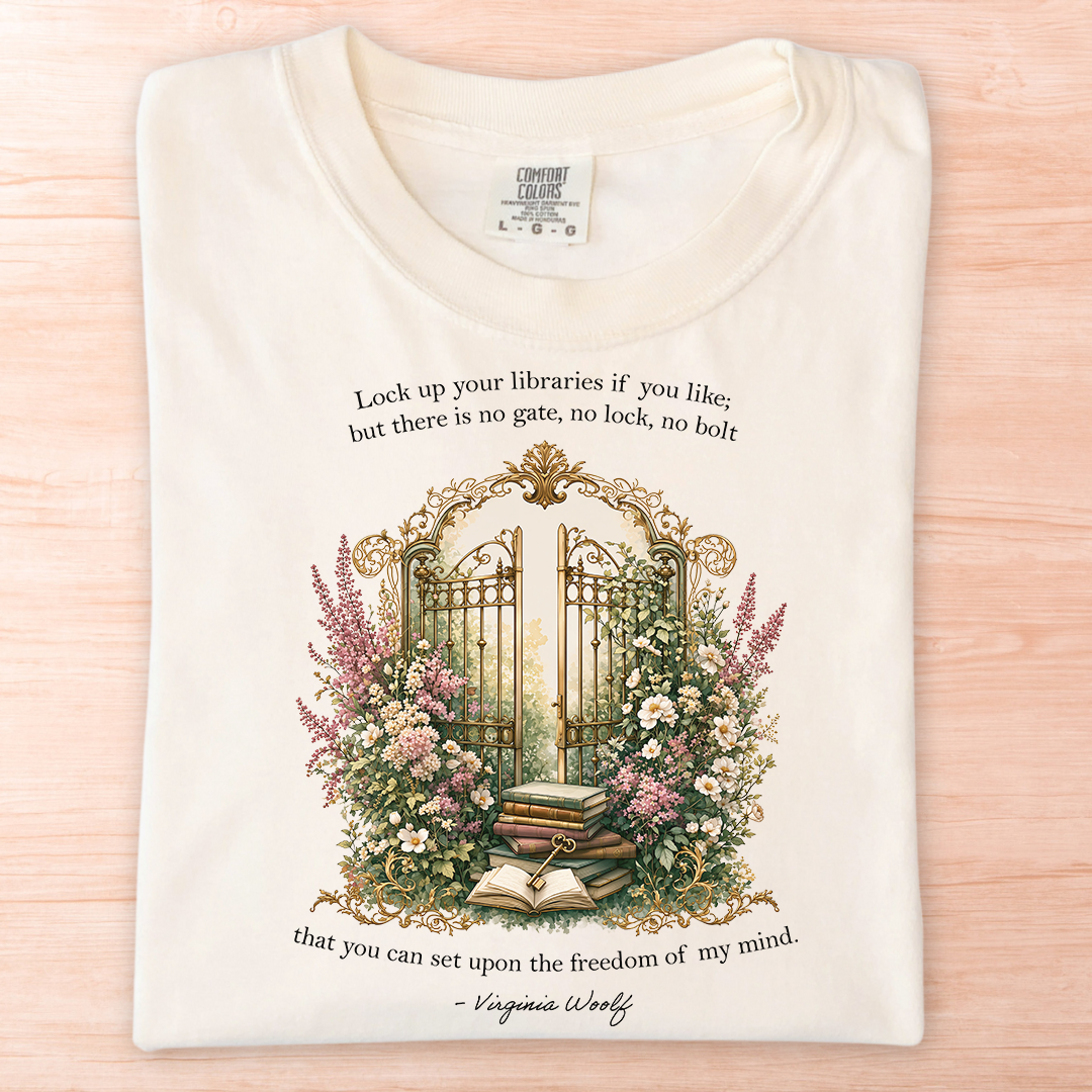 Virginia Woolf Lock Libraries T-Shirt