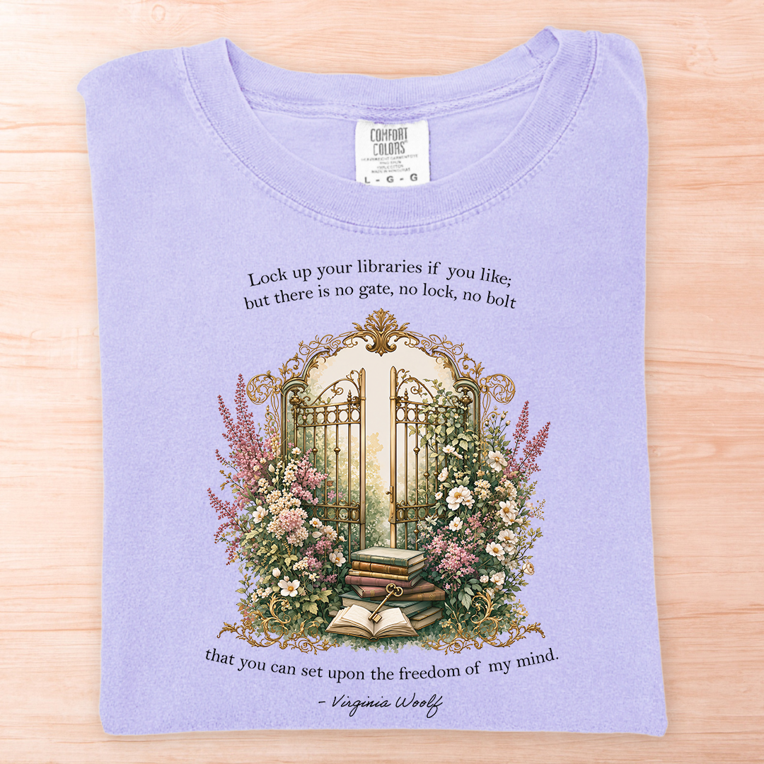 Virginia Woolf Lock Libraries T-Shirt