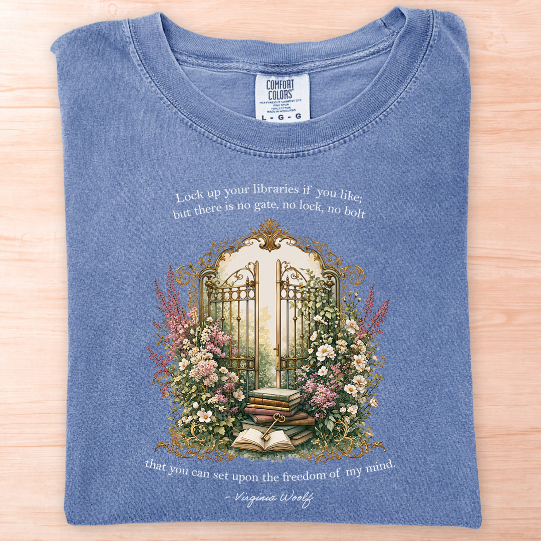 Virginia Woolf Lock Libraries T-Shirt
