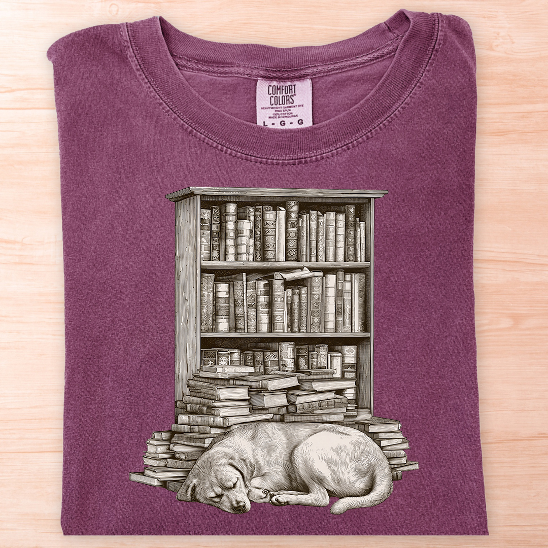 Dog Bookshelf T-Shirt