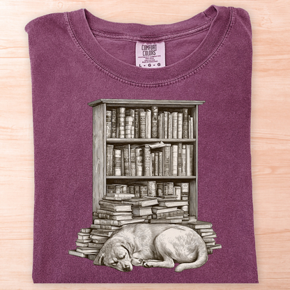 Dog Bookshelf T-Shirt