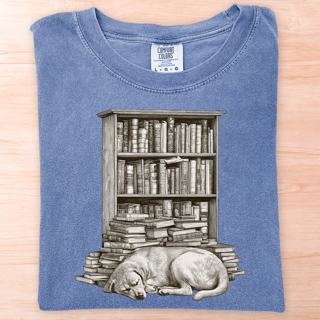 Dog Bookshelf T-Shirt