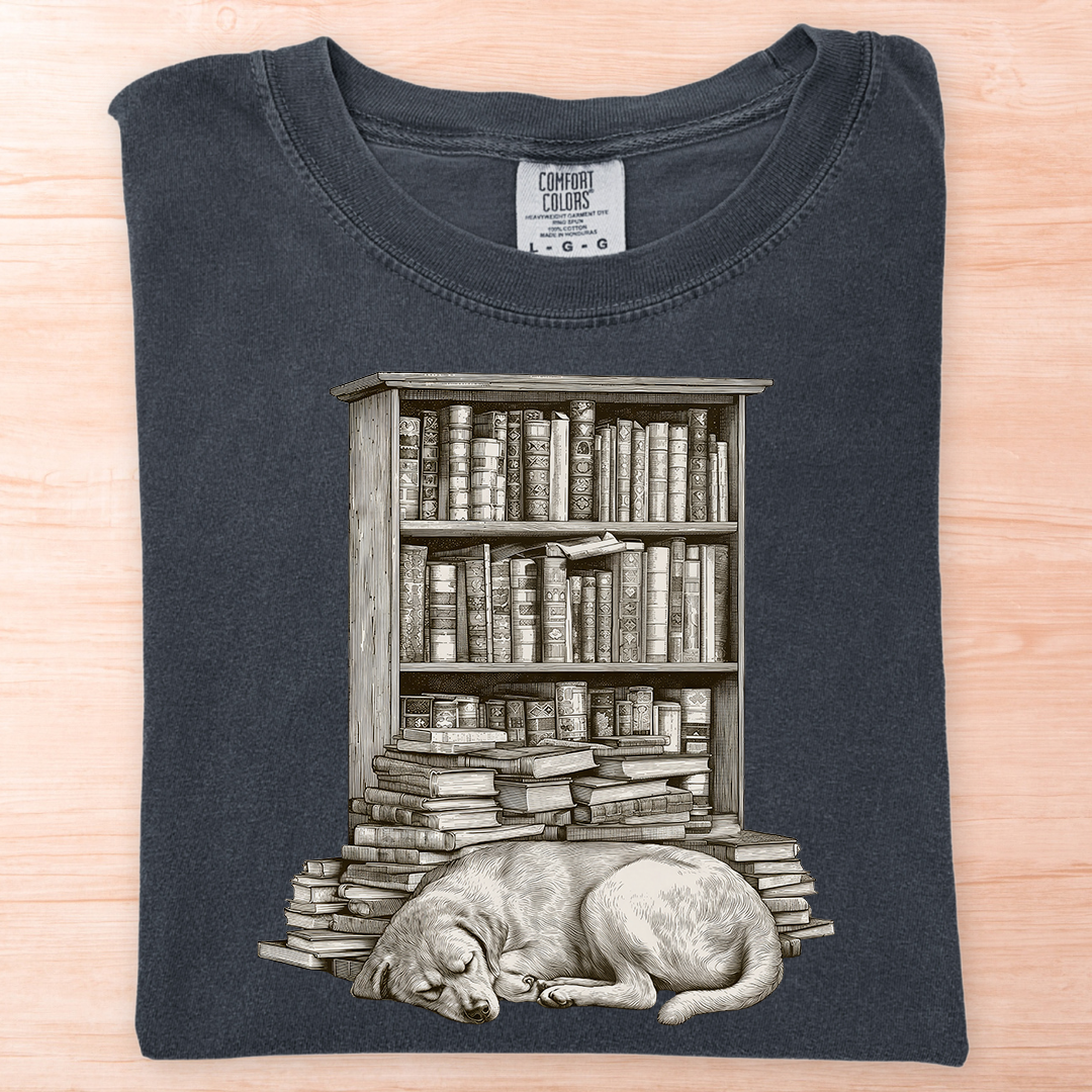 Dog Bookshelf T-Shirt