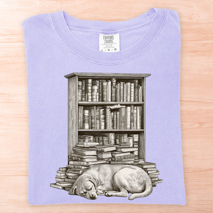 Dog Bookshelf T-Shirt