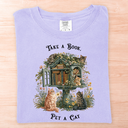 Take A Book Pet A Cat T-Shirt