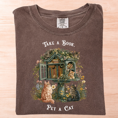 Take A Book Pet A Cat T-Shirt
