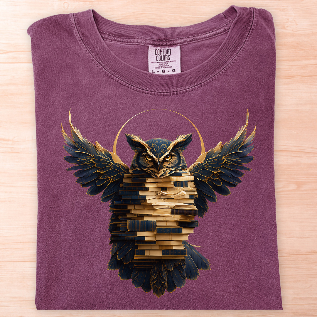 Owl of Knowledge Book T-Shirt