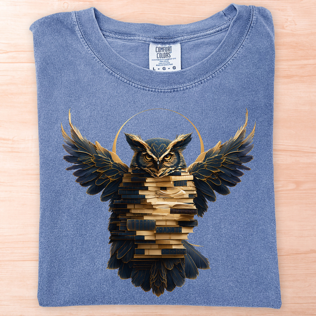 Owl of Knowledge Book T-Shirt