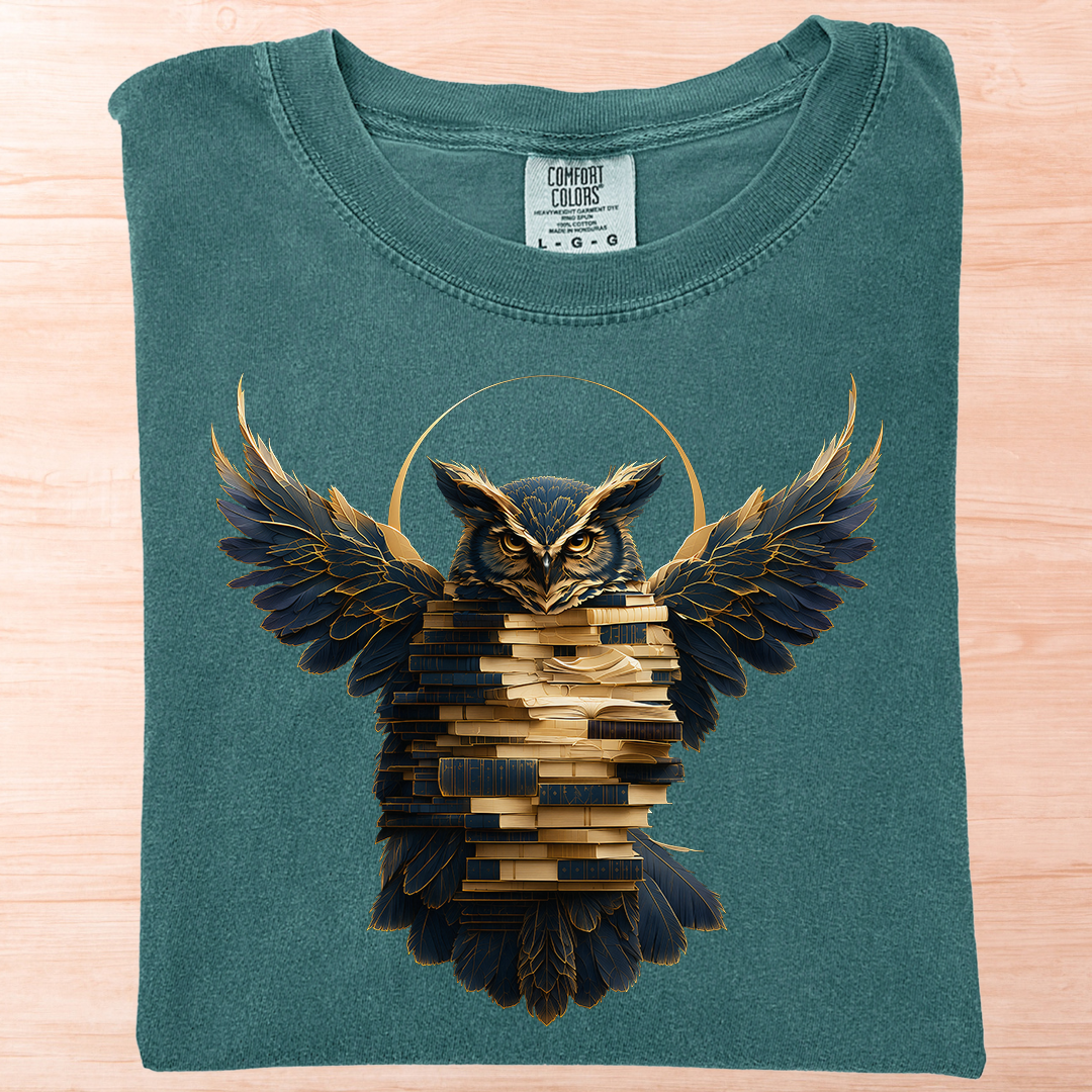 Owl of Knowledge Book T-Shirt