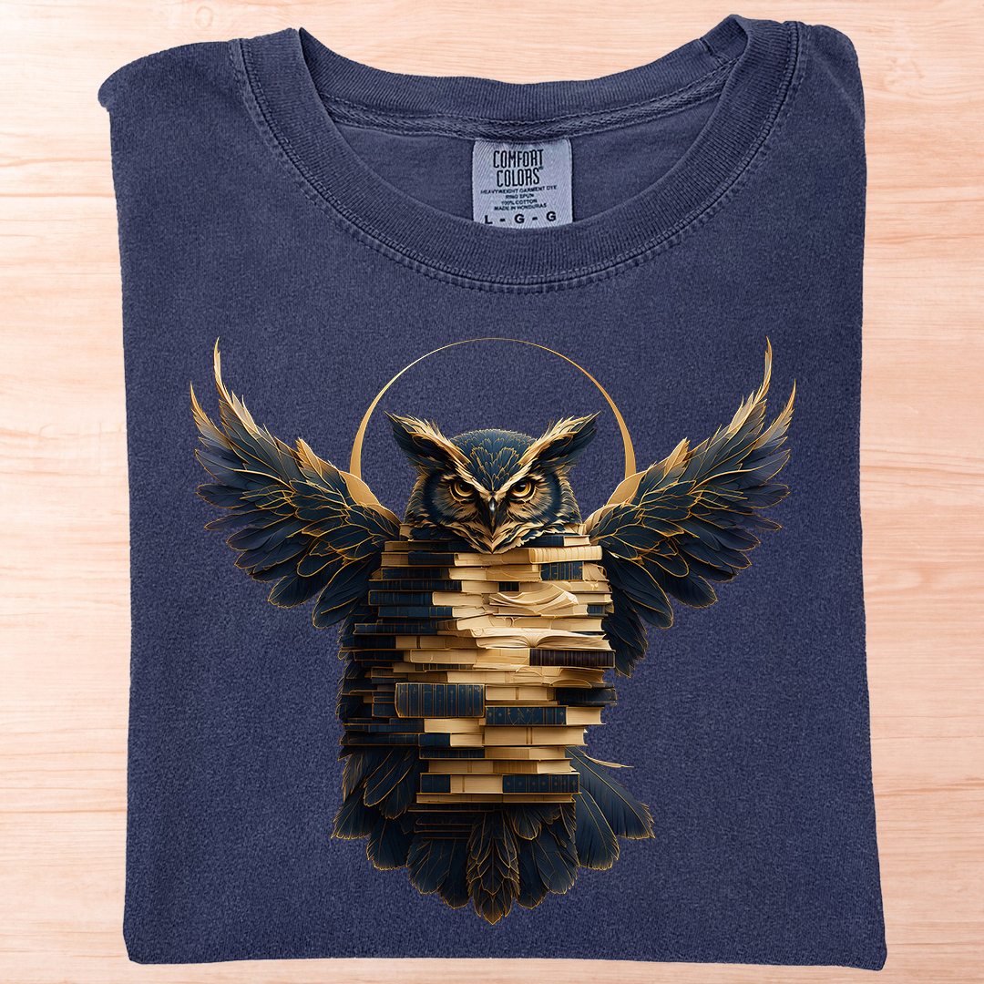 Owl of Knowledge Book T-Shirt