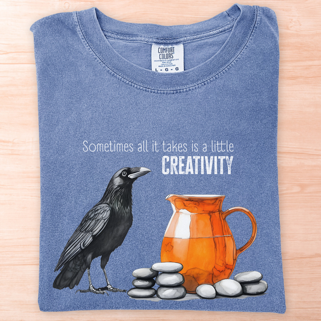 Raven and the Pitcher Fable T-Shirt
