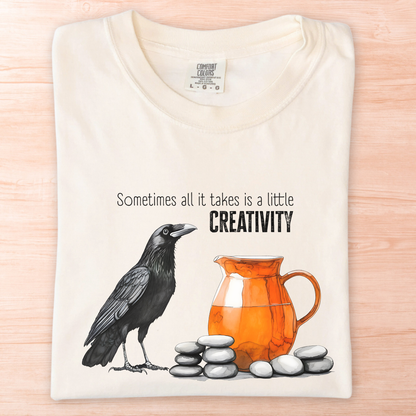 Raven and the Pitcher Fable T-Shirt