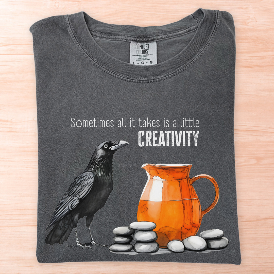 Raven and the Pitcher Fable T-Shirt