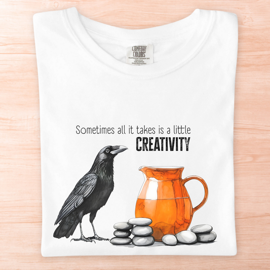 Raven and the Pitcher Fable T-Shirt