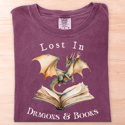 Lost in Dragons & Books T-Shirt
