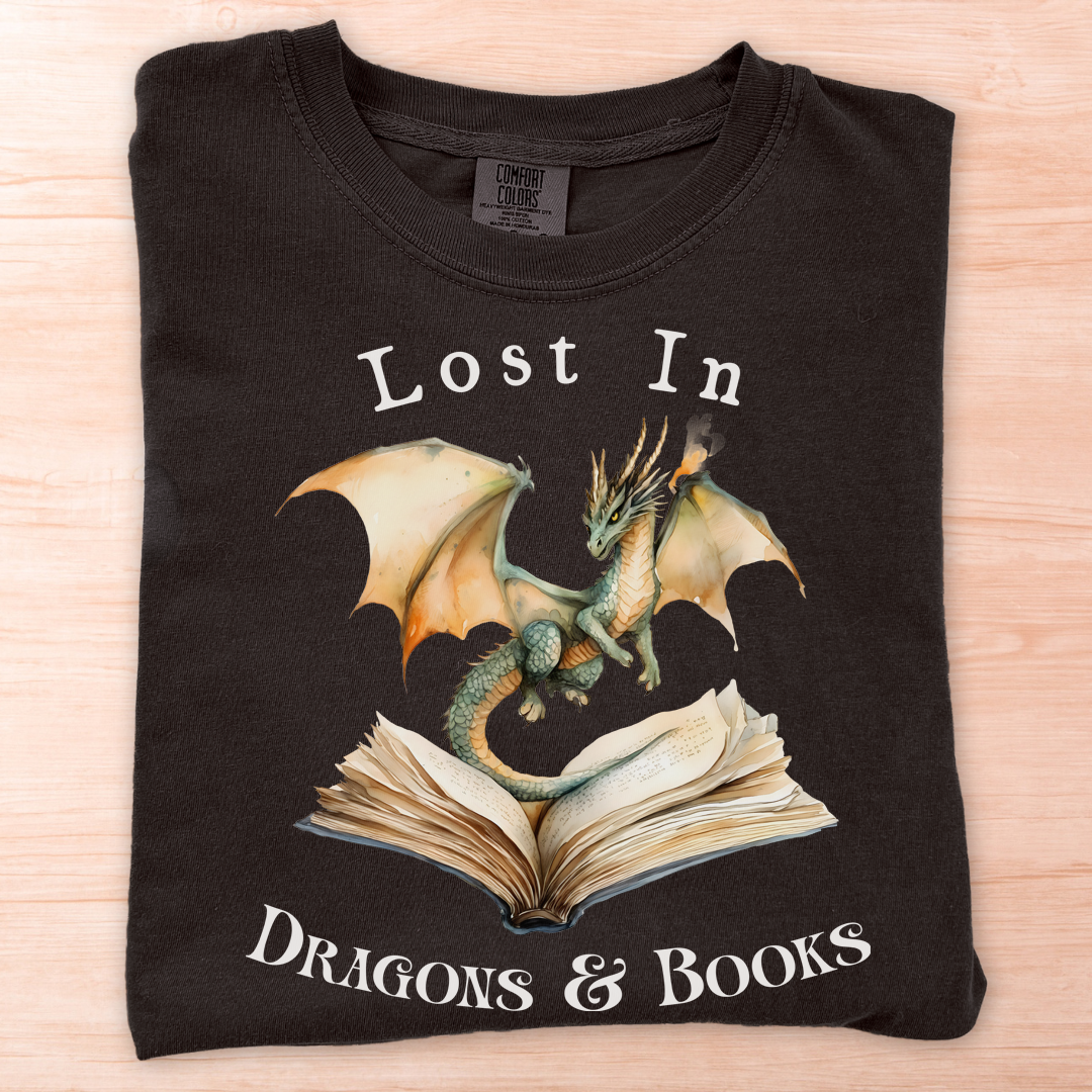 Lost in Dragons & Books T-Shirt