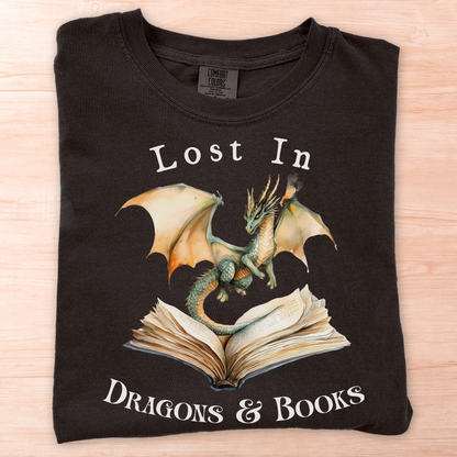 Lost in Dragons & Books T-Shirt