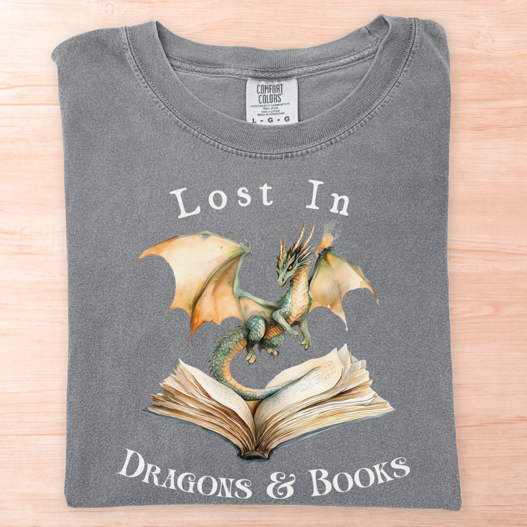 Lost in Dragons & Books T-Shirt