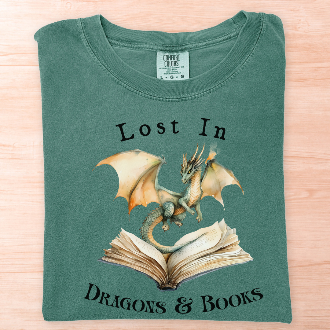 Lost in Dragons & Books T-Shirt