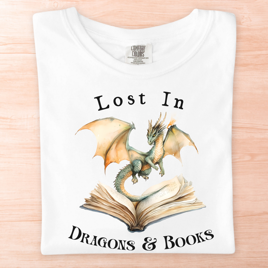Lost in Dragons & Books T-Shirt