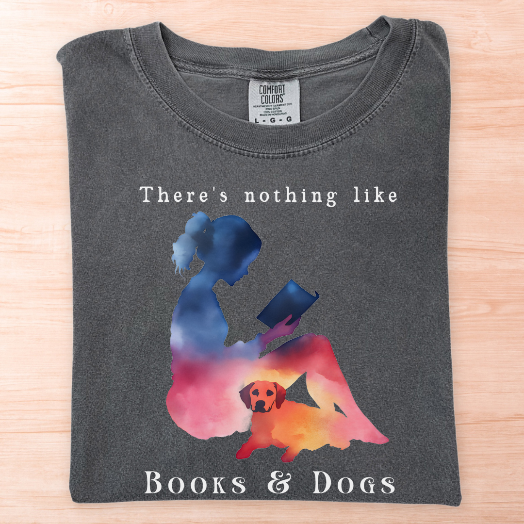Nothing Like Books And Dogs T-Shirt