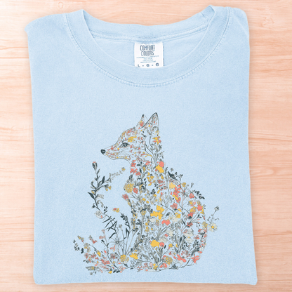 Fox Made Of Flowers T-Shirt