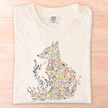 Fox Made Of Flowers T-Shirt