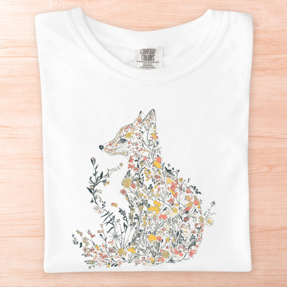 Fox Made Of Flowers T-Shirt