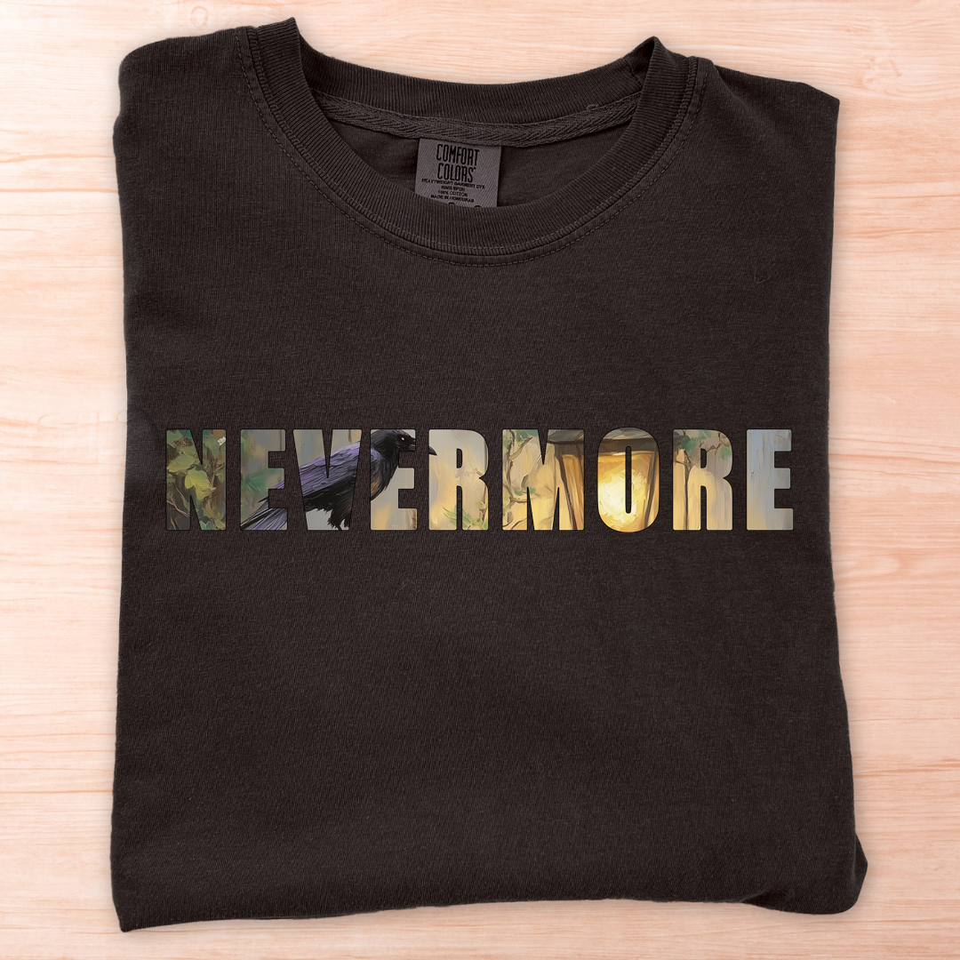 Nevermore Poe Text T-Shirt