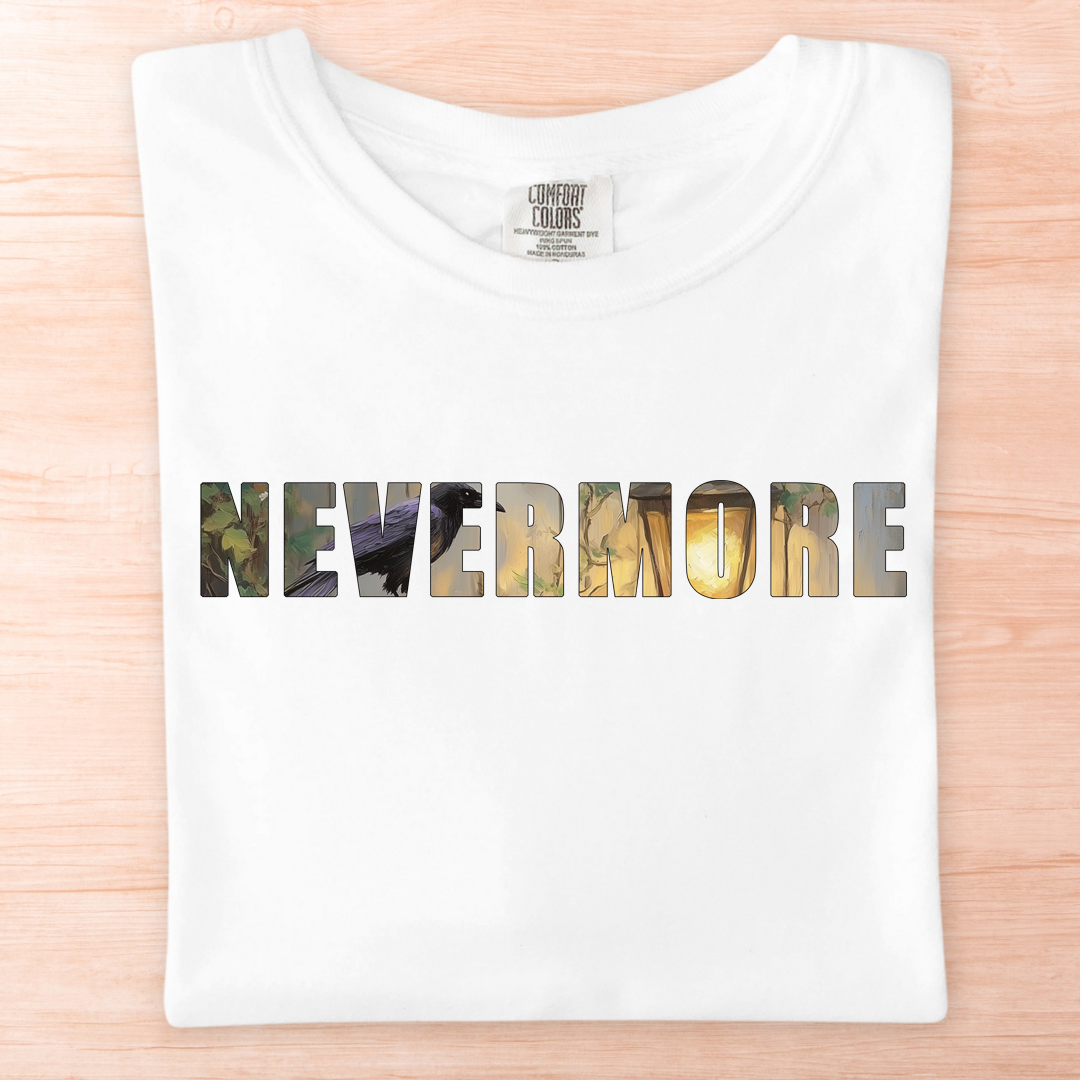 Nevermore Poe Text T-Shirt