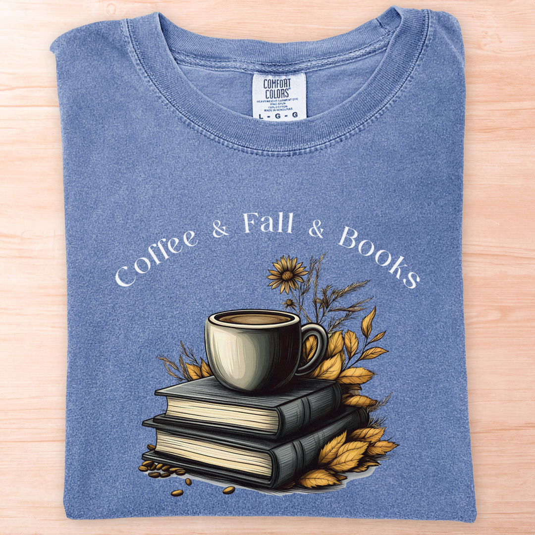 Coffee Fall Books T-Shirt