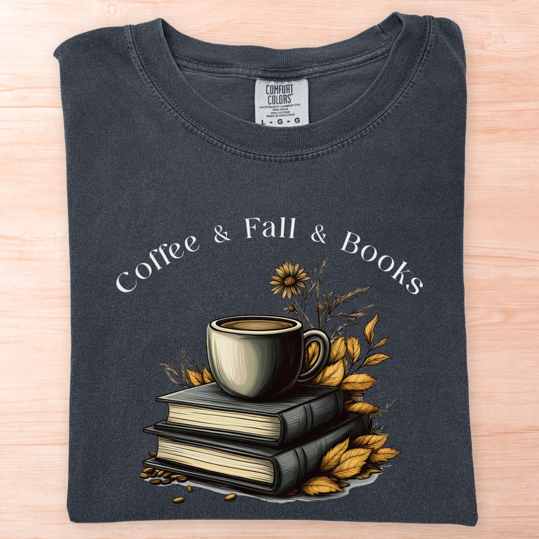 Coffee Fall Books T-Shirt