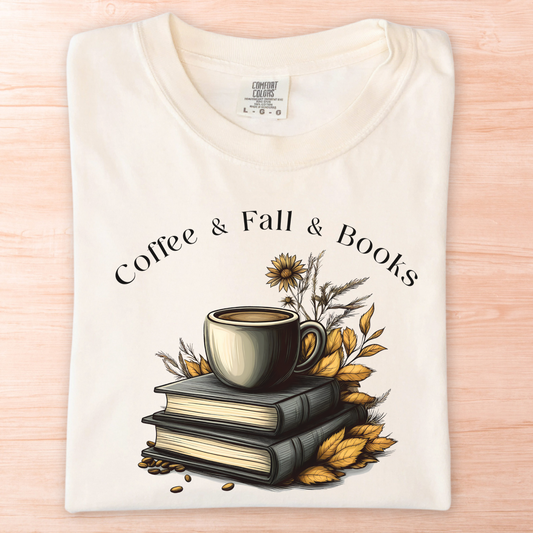 Coffee Fall Books T-Shirt