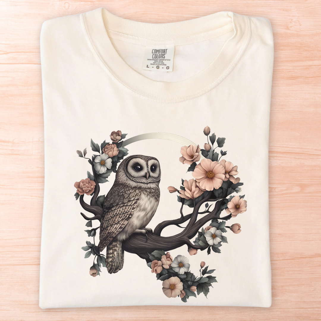 Flower Owl T-Shirt