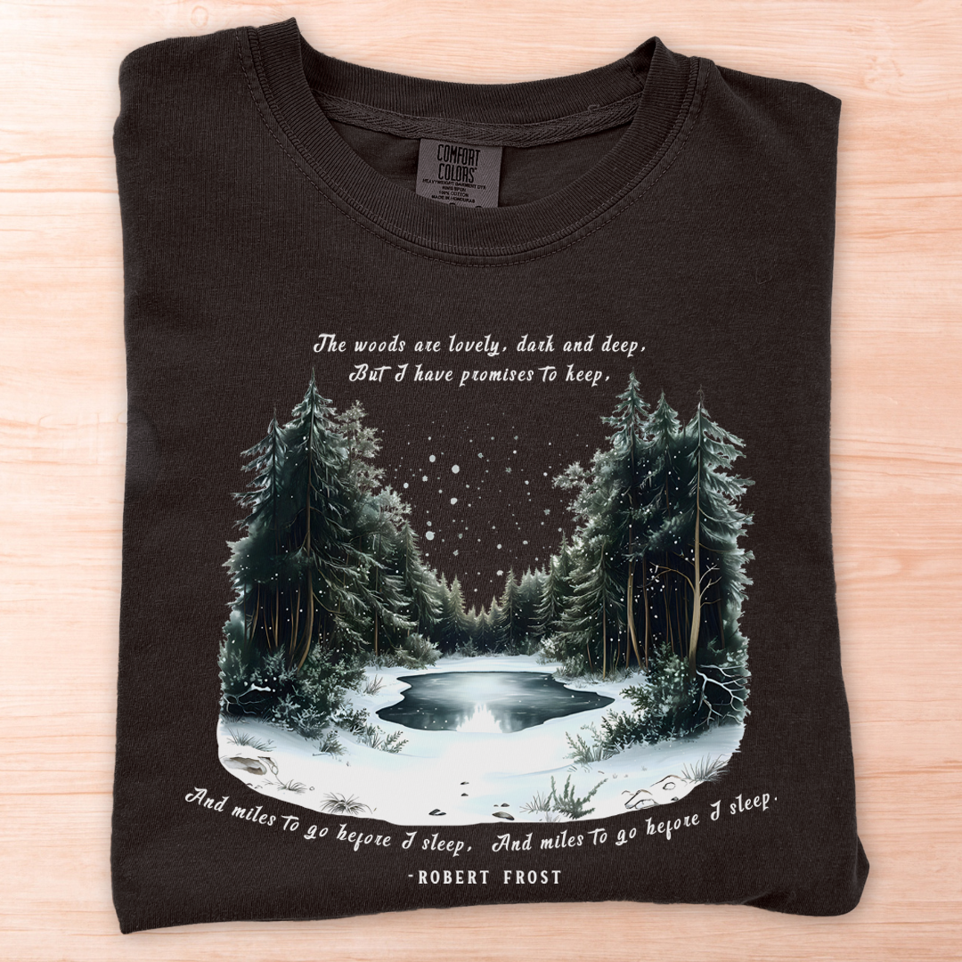 Robert Frost Snowy Evening T-Shirt